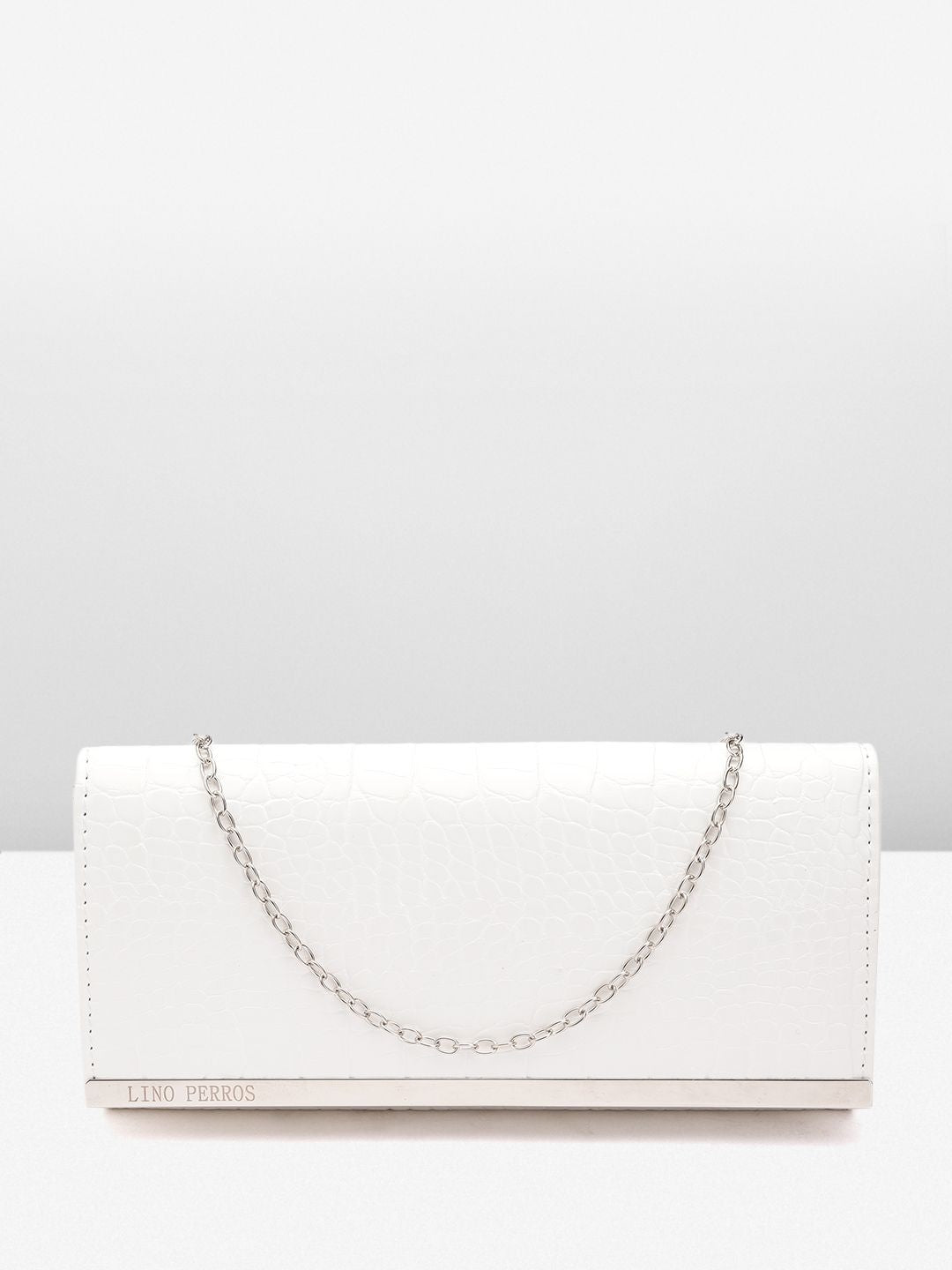 Lino Perros Croc Textured Structured Sling Bag