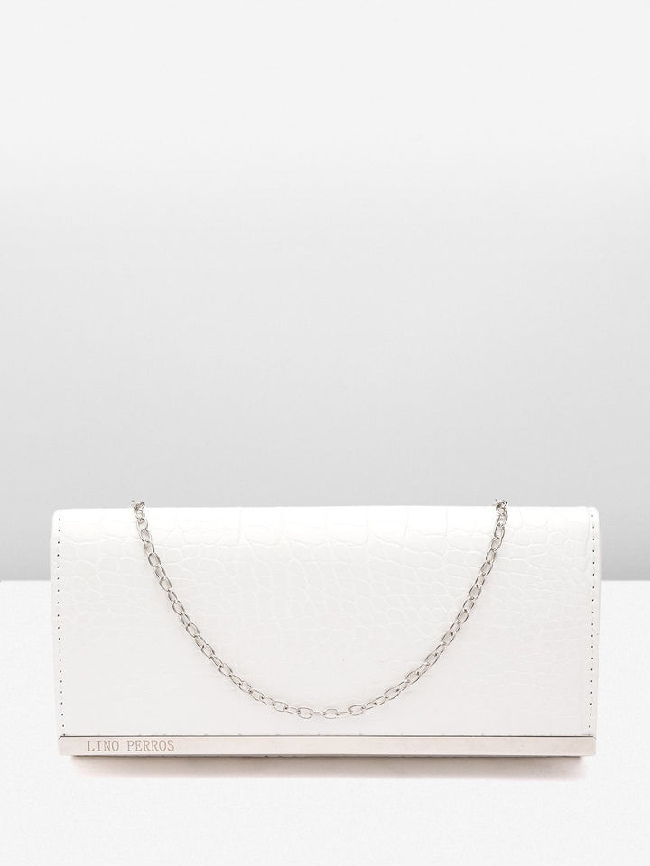 Lino Perros Croc Textured Structured Sling Bag