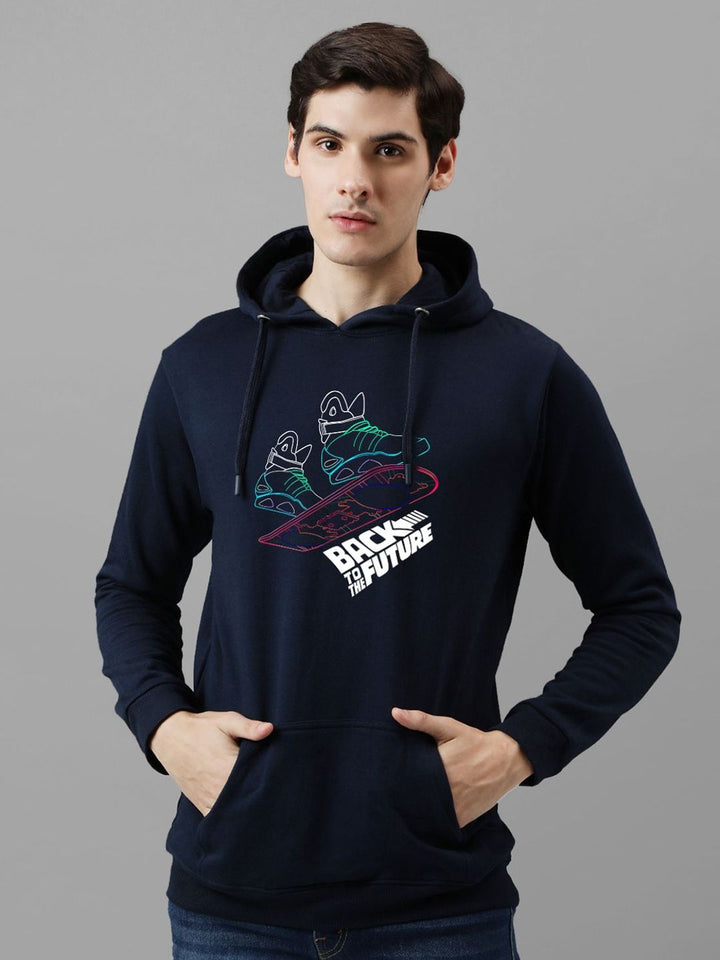 ADRO Men Printed Hooded Sweatshirt