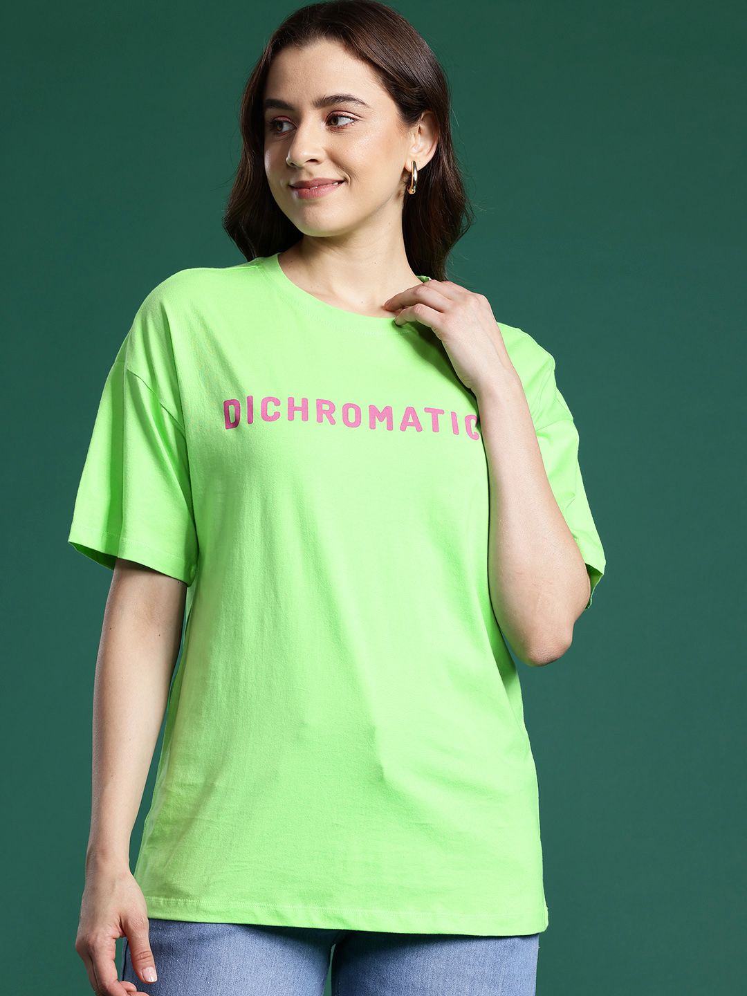 DressBerry Women Printed Pure Cotton T-shirt