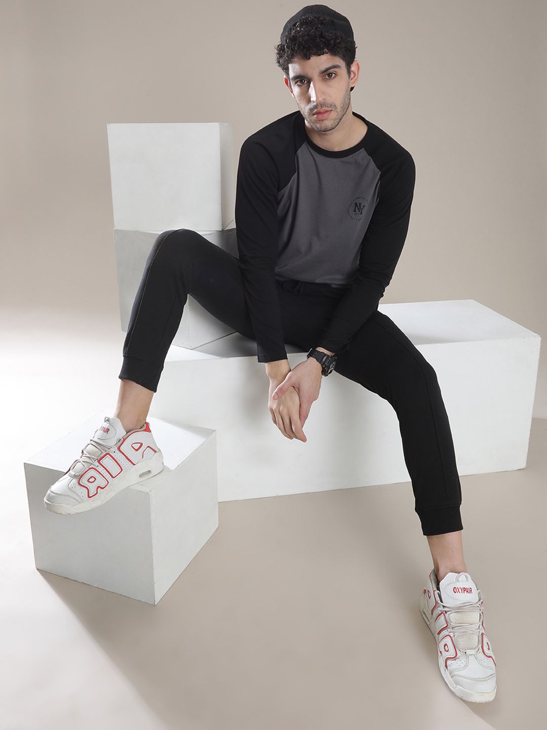 The Indian Garage Co Men Black Solid Slim Fit Jogger