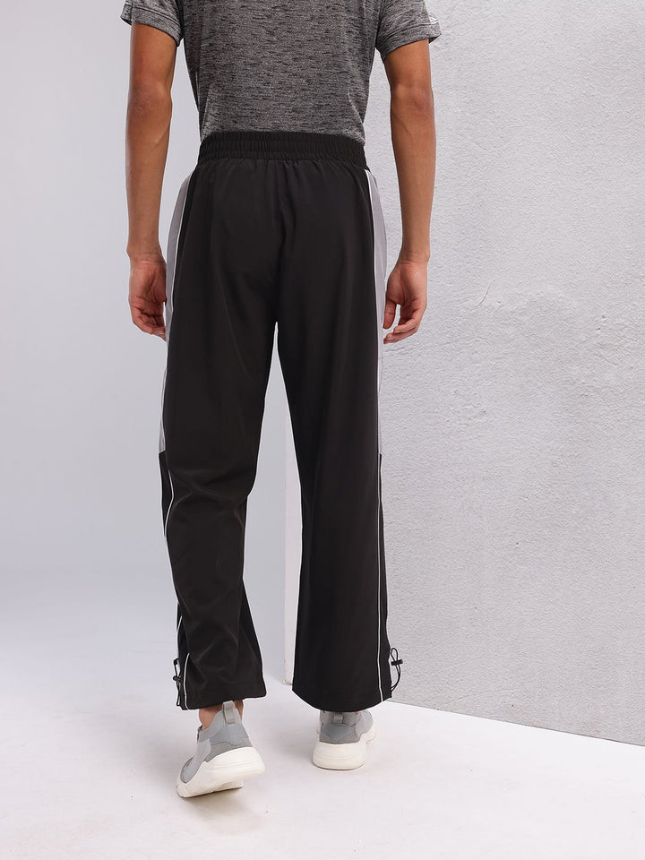 HRX by Hrithik Roshan Men Mid-Rise Colourblocked Lifestyle Track Pants with Toggle Hem
