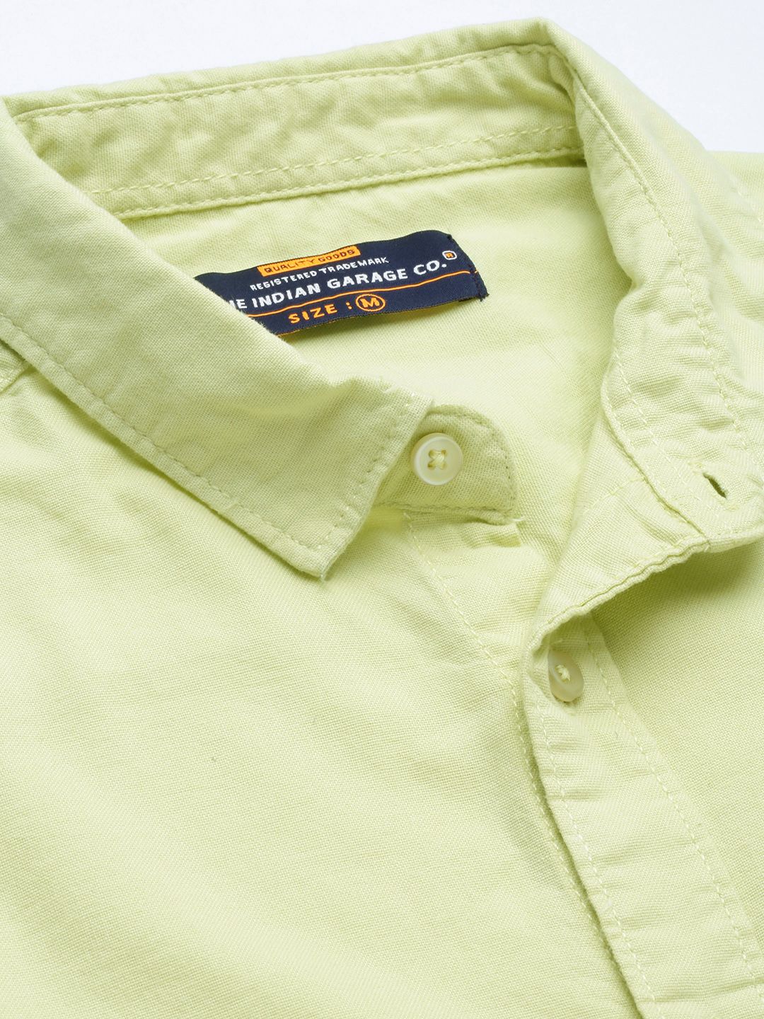 The Indian Garage Co Men Green Solid Casual Shirt