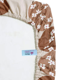 Myntra Elegant Homes Brown Floral 400 TC Single Bedsheet with 1 Pillow Covers