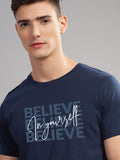 ADRO Men Typography Printed Applique T-shirt