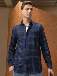 LOCOMOTIVE Mock Lino Dobby Textured Checked Shirt