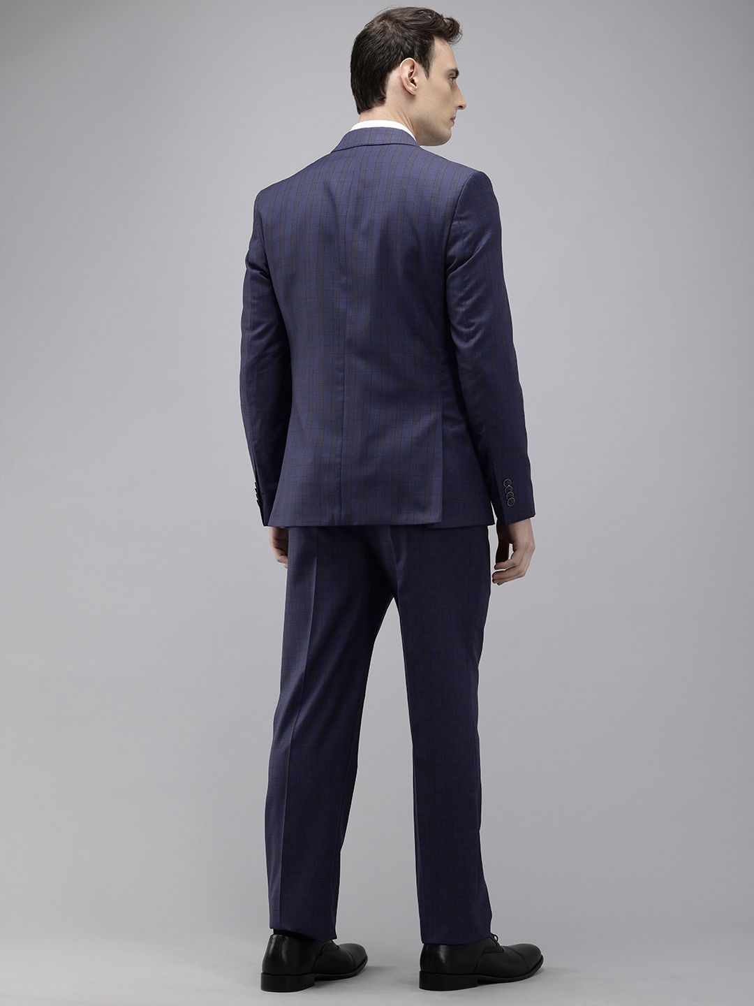 Park Avenue Checked Single Breasted 2 Piece Formal Suits