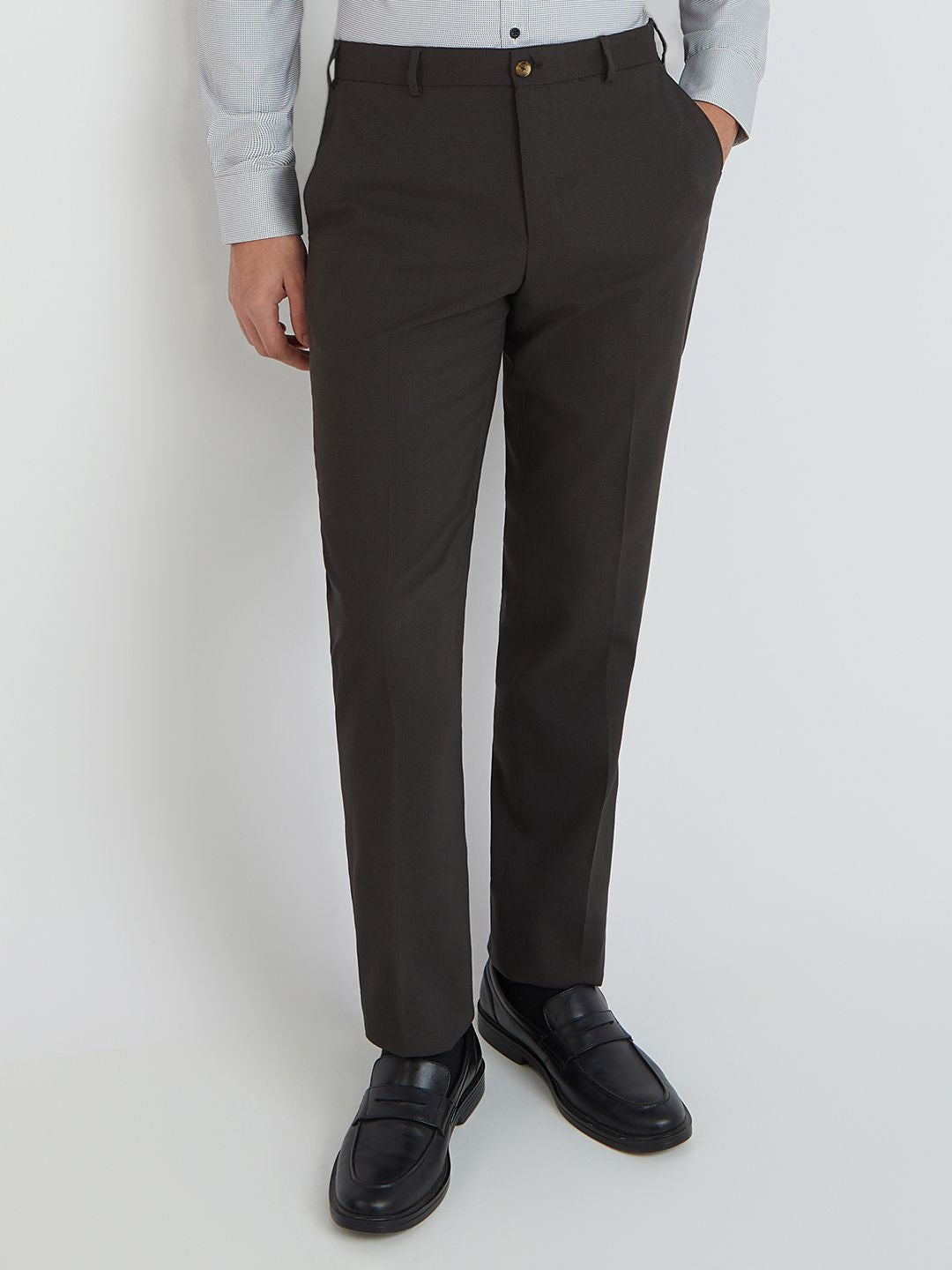 Park Avenue Men Textured Formal Trousers