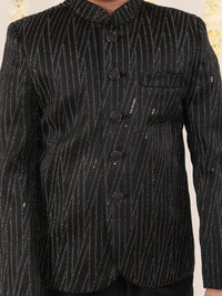 Vastramay Boys Reka Bentuk Diri Sendiri Breasted Slim-Fit Blazer