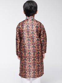 SOJANYA Motif Etnik Maroon Lelaki Bercetak Kurta