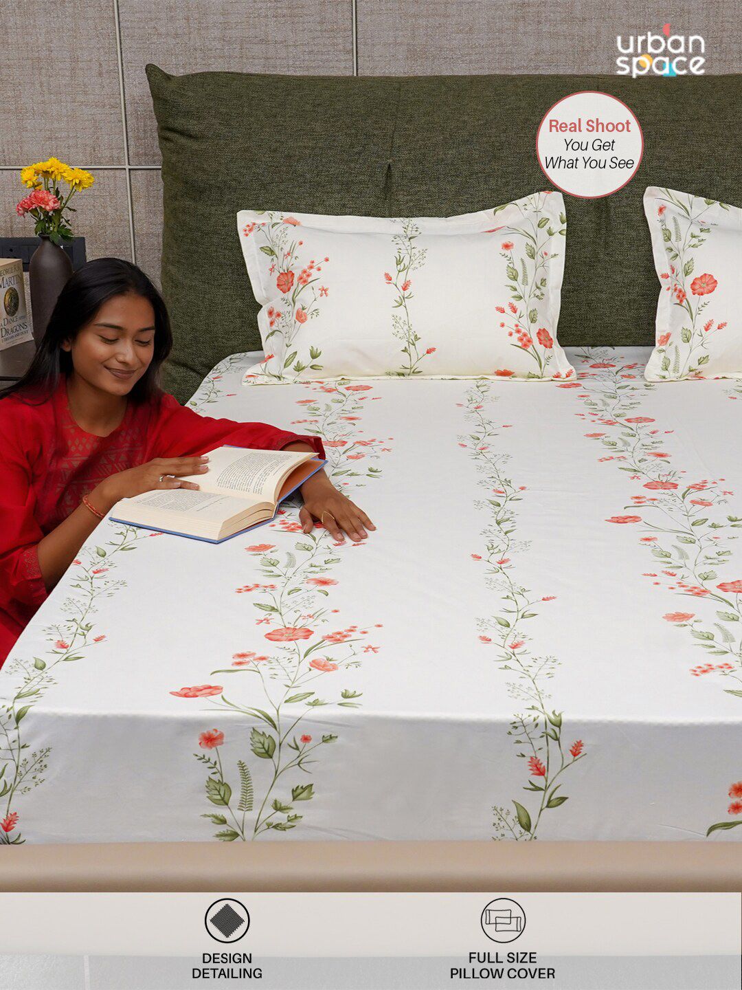 URBAN SPACE King Fitted Bedsheet Set