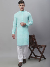 SOJANYA Embroidered Pure Cotton Kurta With Churidar