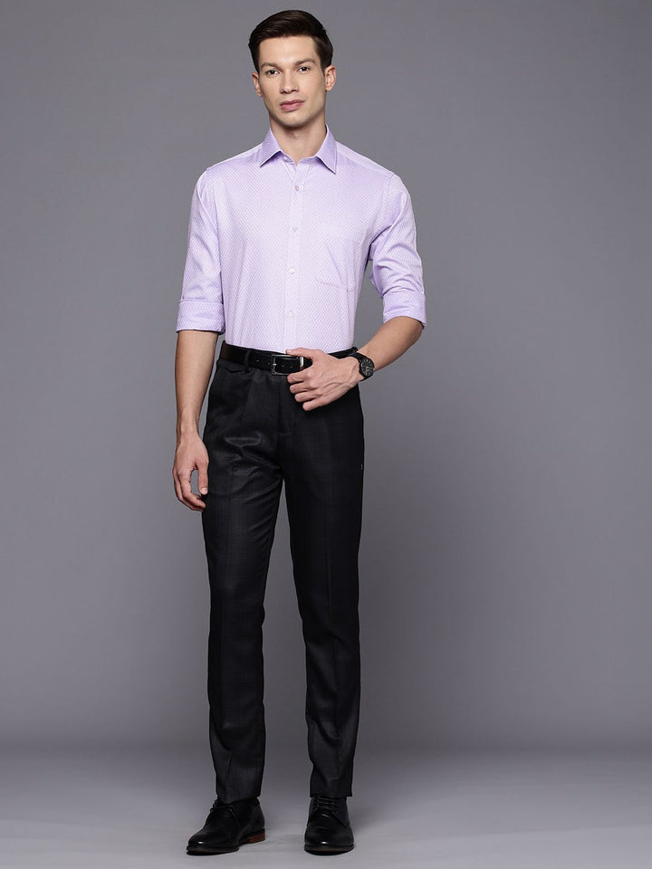 Raymond Slim Fit Textured Pure Cotton Formal Shirt