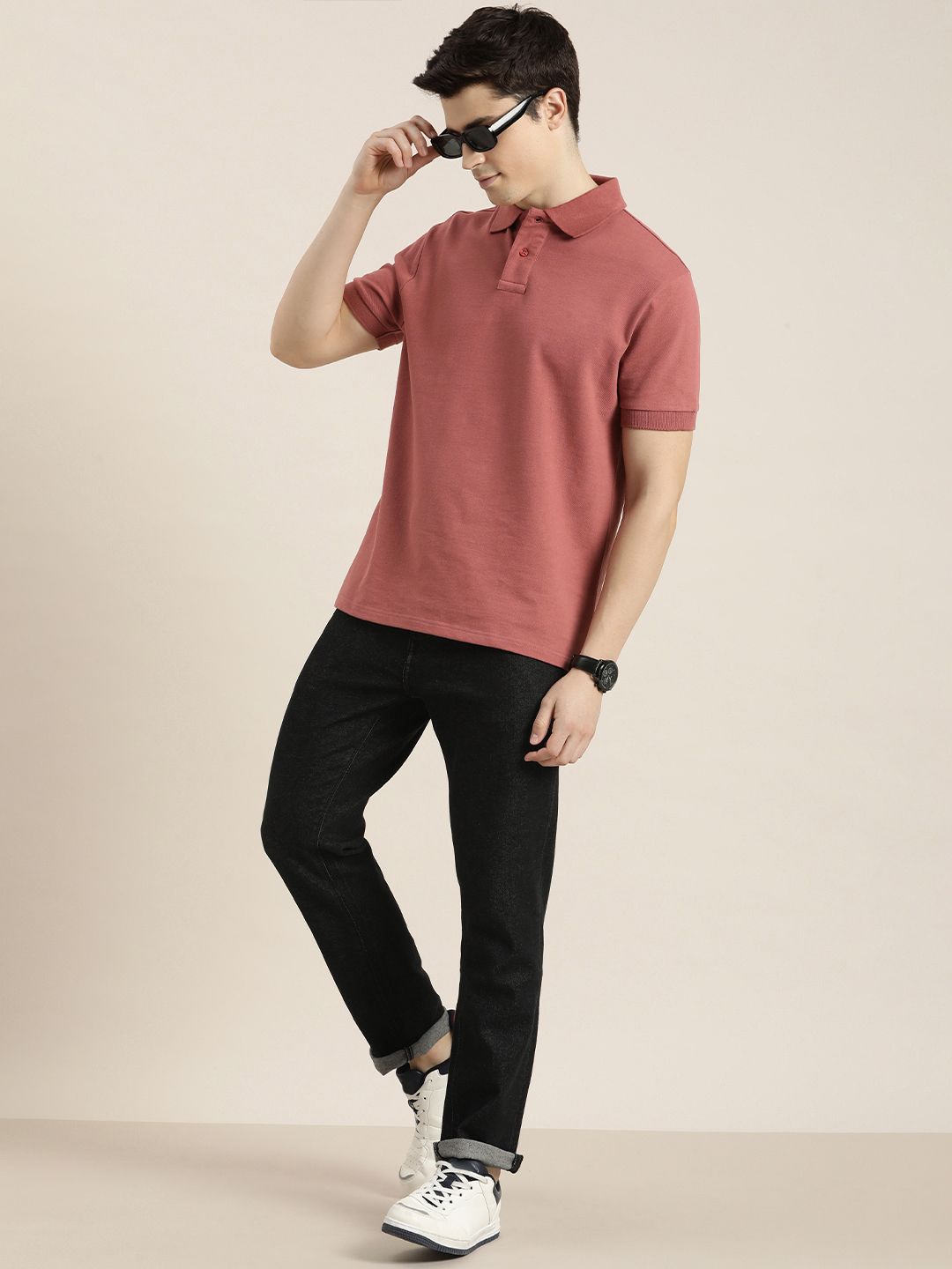 DILLINGER Men Polo Collar Pure Cotton T-shirt