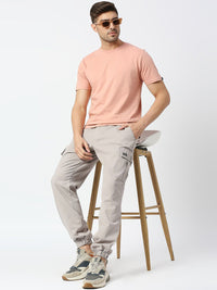 Thomas Scott Men Comfort Mid-Rise Easy Wash Cargo Trousers