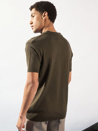 DENNISON Men Textured Polo Collar T-Shirt