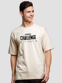 ADRO Men Typography Printed Raw Edge T-shirt