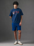 Lelaki Arnab Langka Kelor Primer Blue Mid-Rise Regular Cotton Shorts