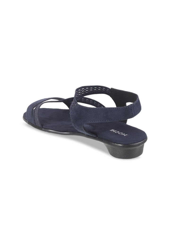 Mochi Women Blue Solid Sandal