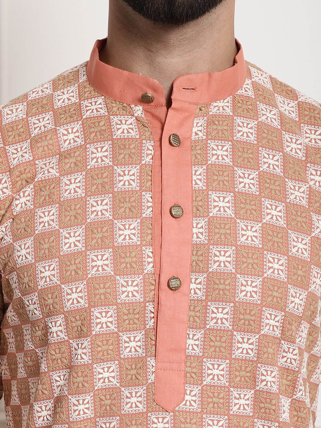 SOJANYA Ethnic Motifs Embroidered Mandarin Collar Kurta