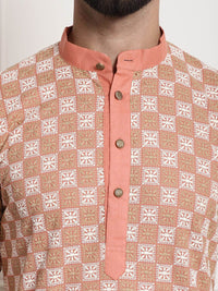 SOJANYA Ethnic Motifs Embroidered Mandarin Collar Kurta