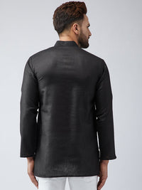 SOJANYA Lelaki Hitam Solid Kurta Lurus