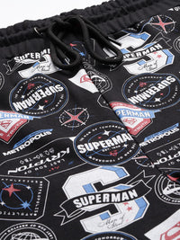 The Indian Garage Co Men Superman Printed Loose Fit Shorts