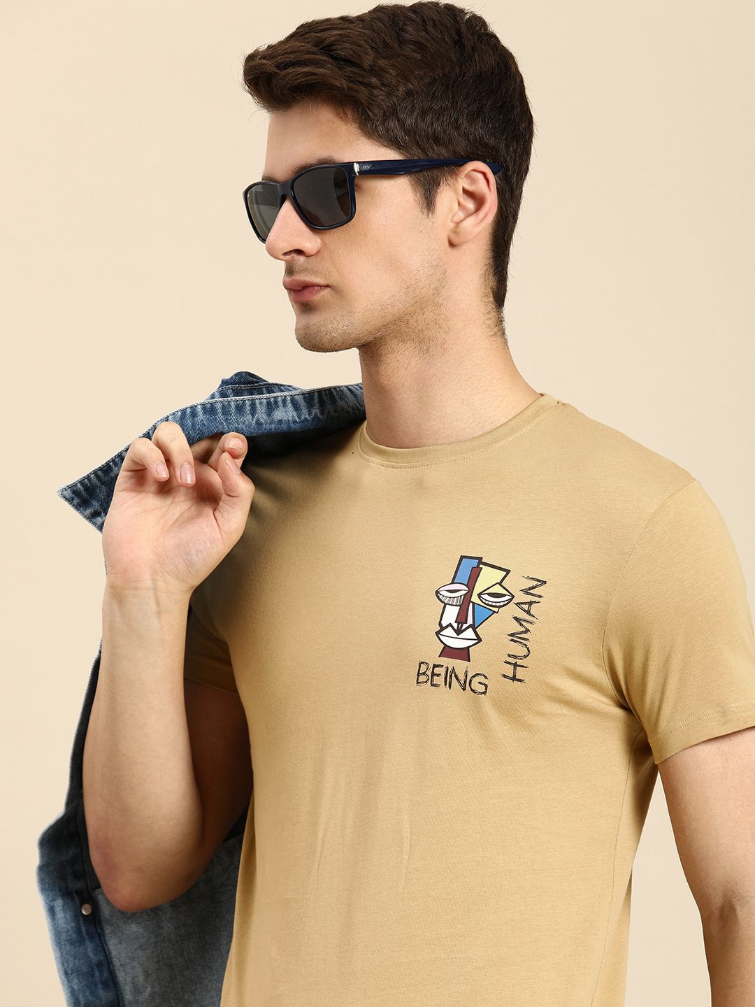 Being Human Printed Pure Cotton T-shirt