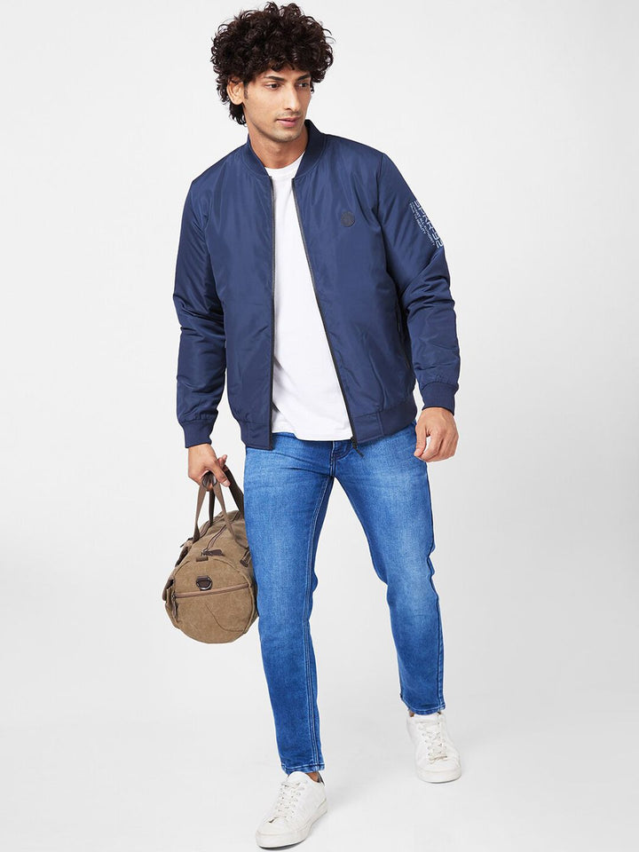SPYKAR Henley Collar Bomber Jacket