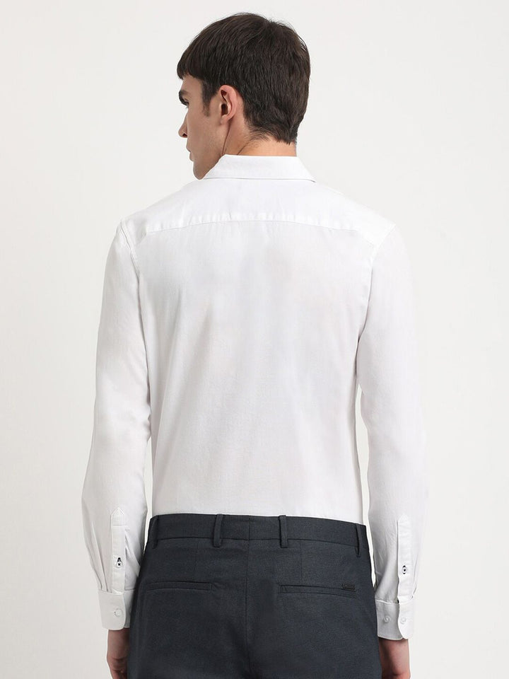 THE BEAR HOUSE Twill Slim Fit Pure Cotton Formal Shirt