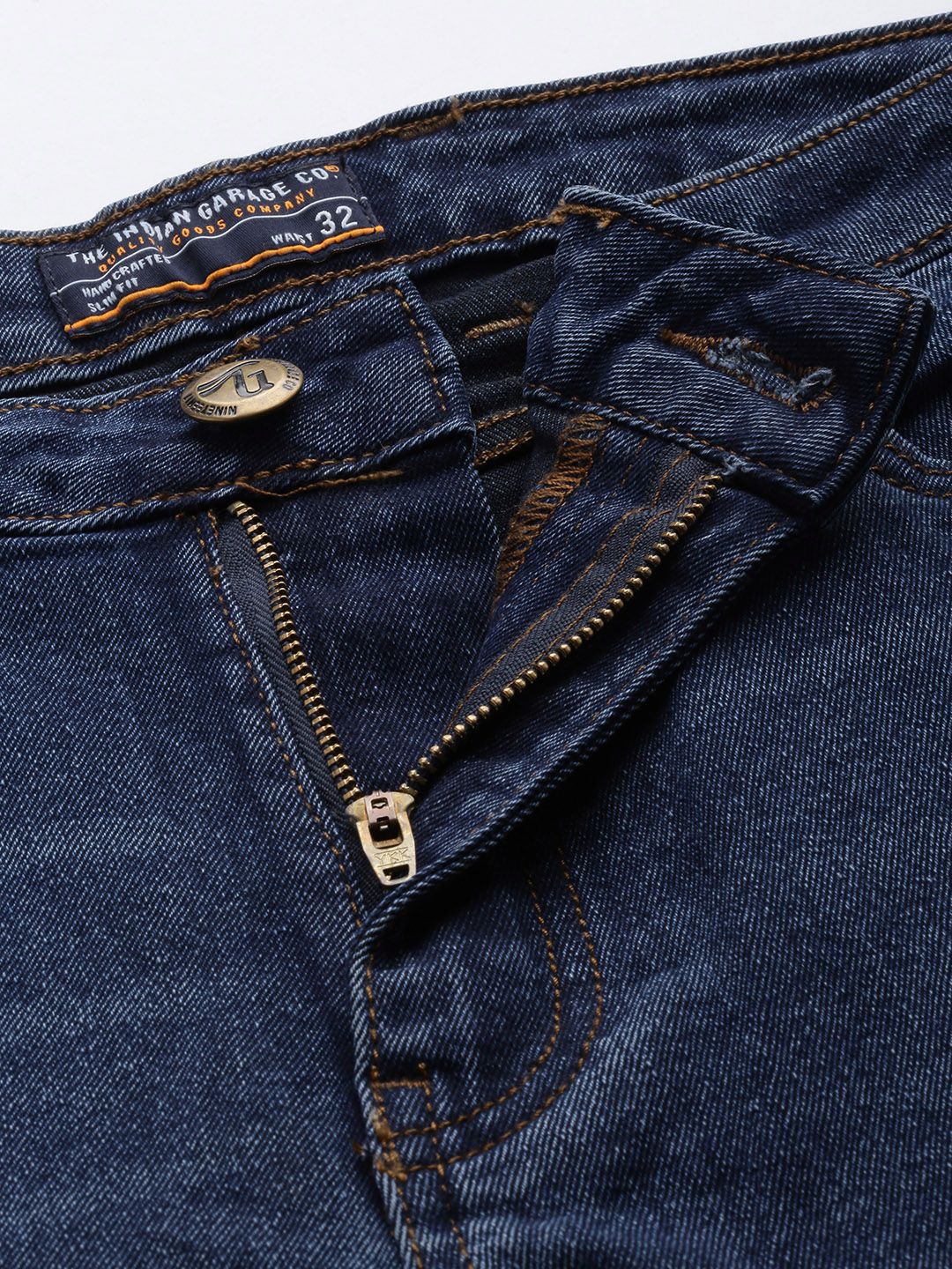 The Indian Garage Co Men Bootcut Light Fade Stretchable Jeans