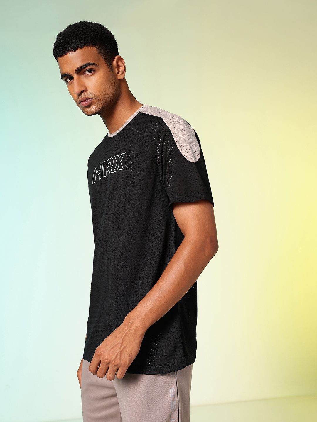 HRX by Hrithik Roshan Relaxed Fit Printed Rapid-Dry Training or Gym Sports T-shirt