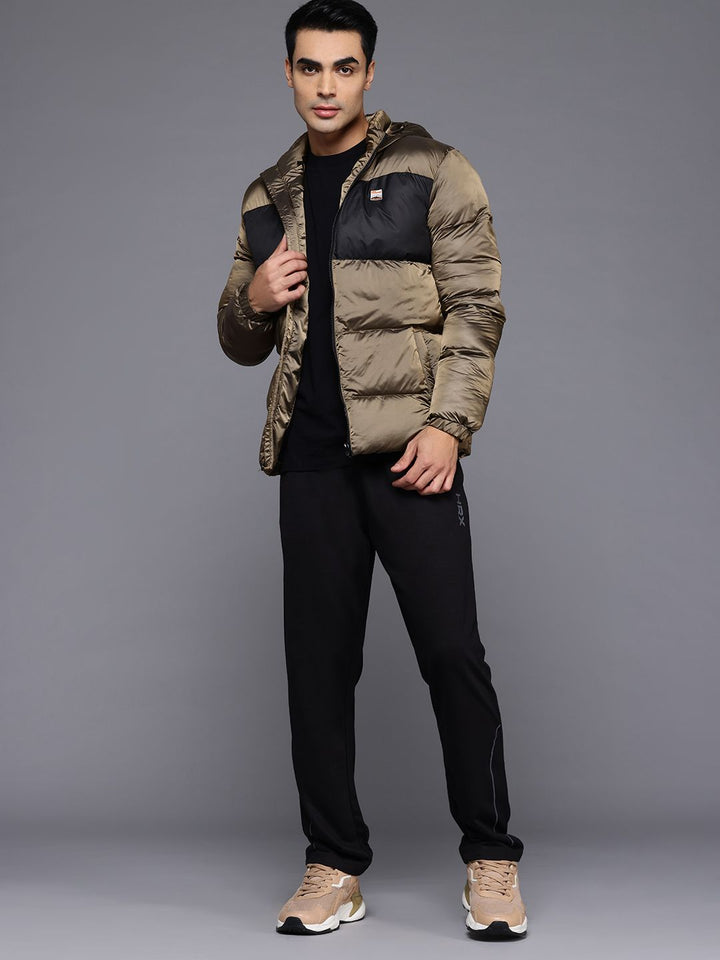 HRX by Hrithik Roshan Colourblocked Hooded Puffer Jacket