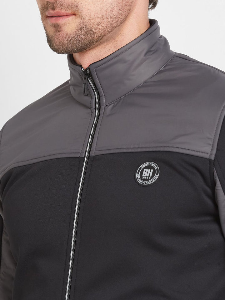 Being Human Men Colourblocked Sporty Jacket with Patchwork