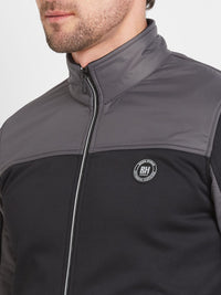 Being Human Men Colourblocked Sporty Jacket with Patchwork
