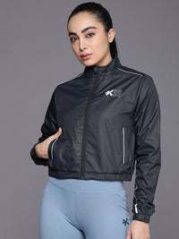 HRX by Hrithik Roshan Rapid Dry Antimicrobial Crop Bomber Jacket