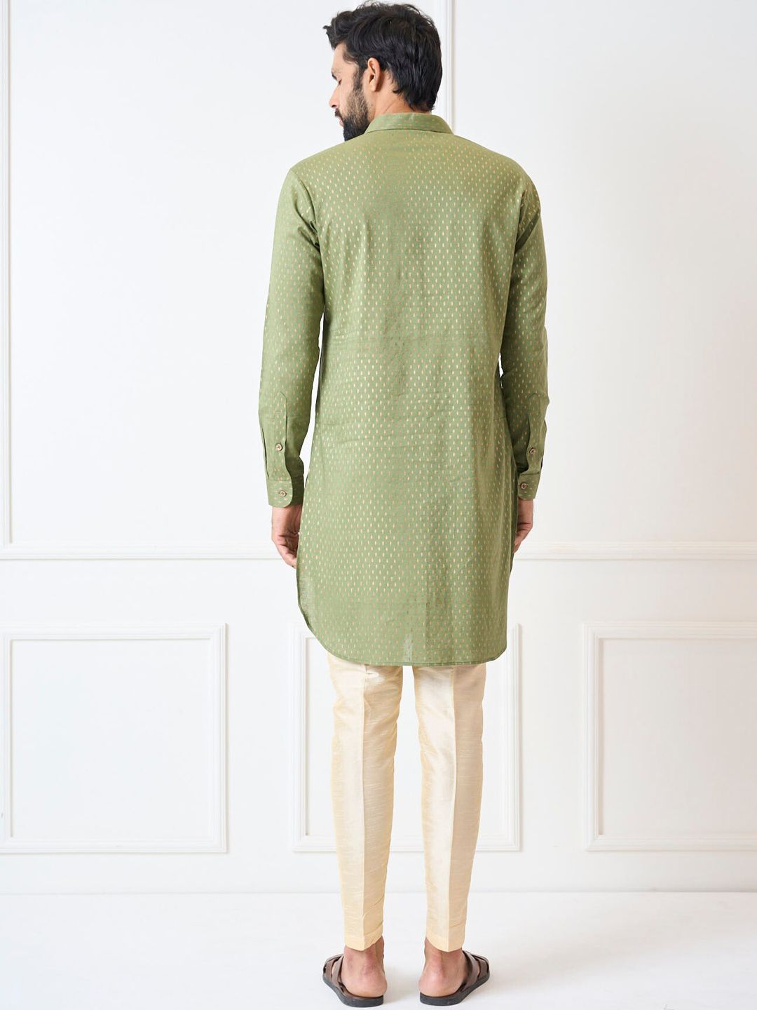 See Designs Ethnic Motif Printed Shirt Collar Pure Cotton Kurta