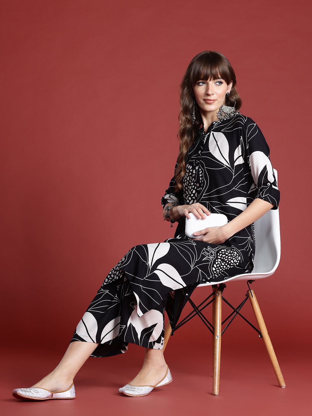 Indo Era Women Printed Regular Kurta with Palazzos