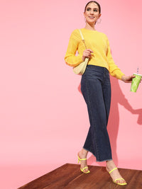 STREET 9 Women Acrylic Ribbed Pullover