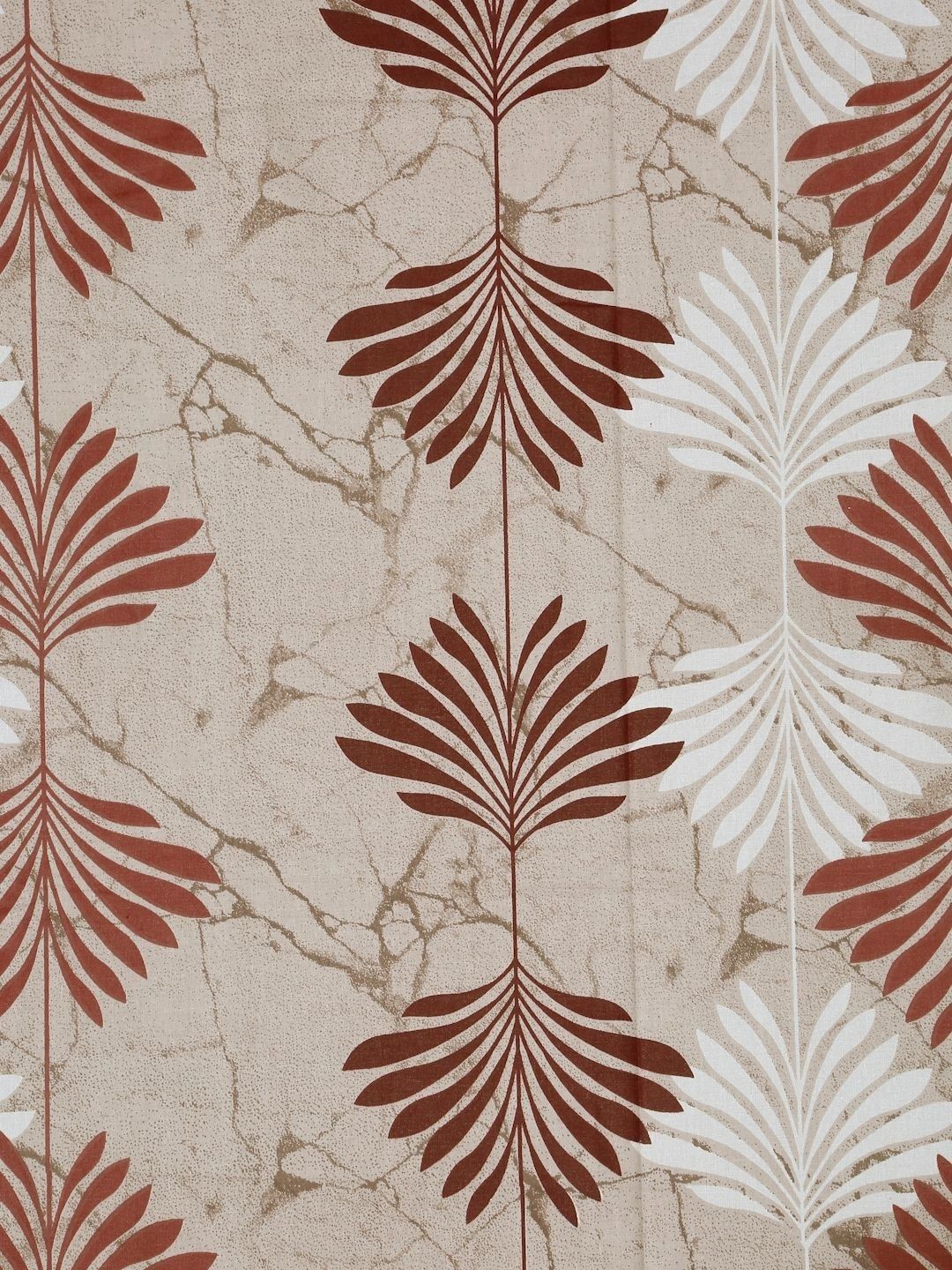 Moda Rapido X KLOTTHE Beige & Red Floral 400 TC Single Bedsheet with 1 Pillow Covers
