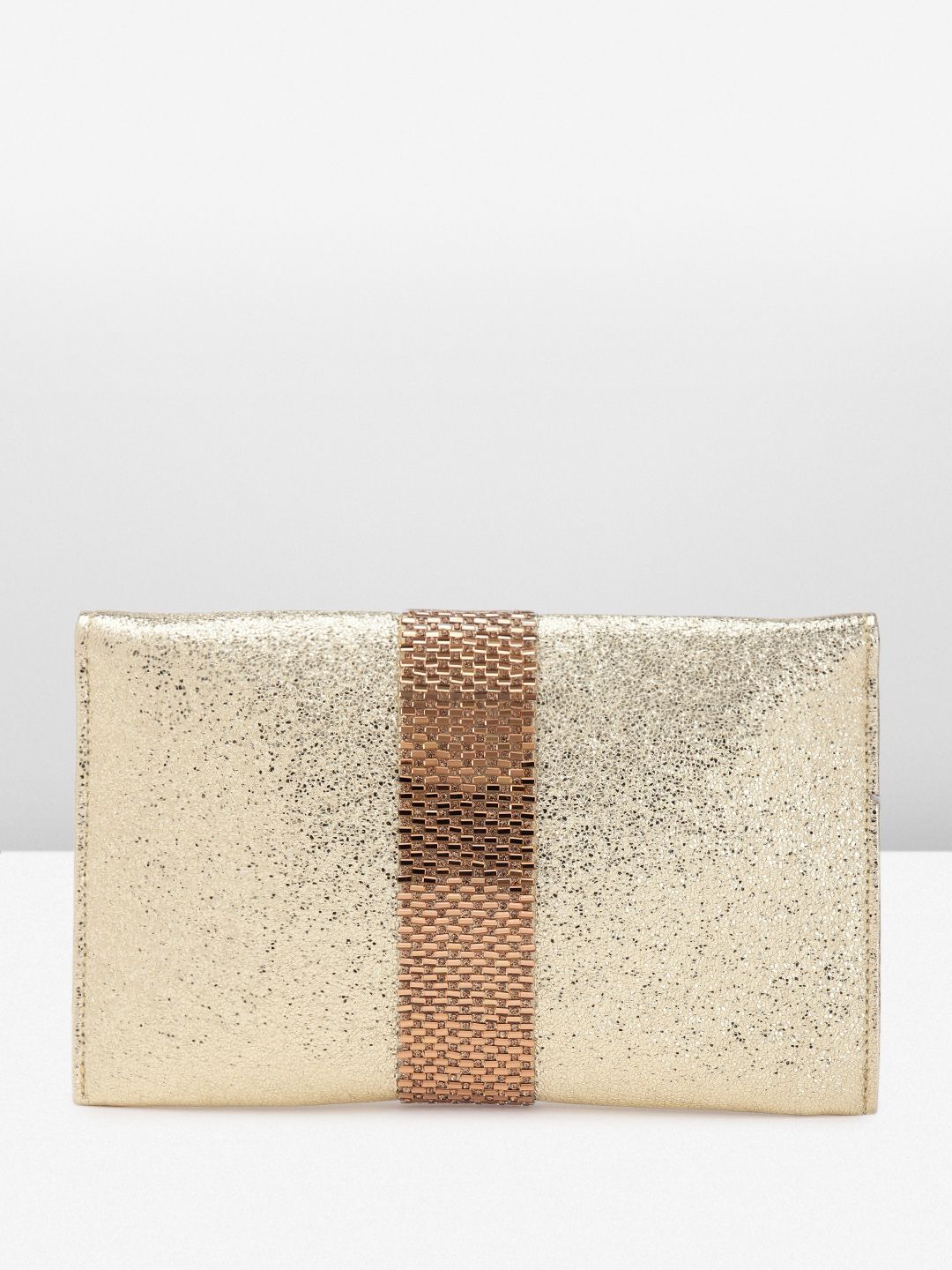 Anouk Abstract Textured Embellished Envelope Clutch