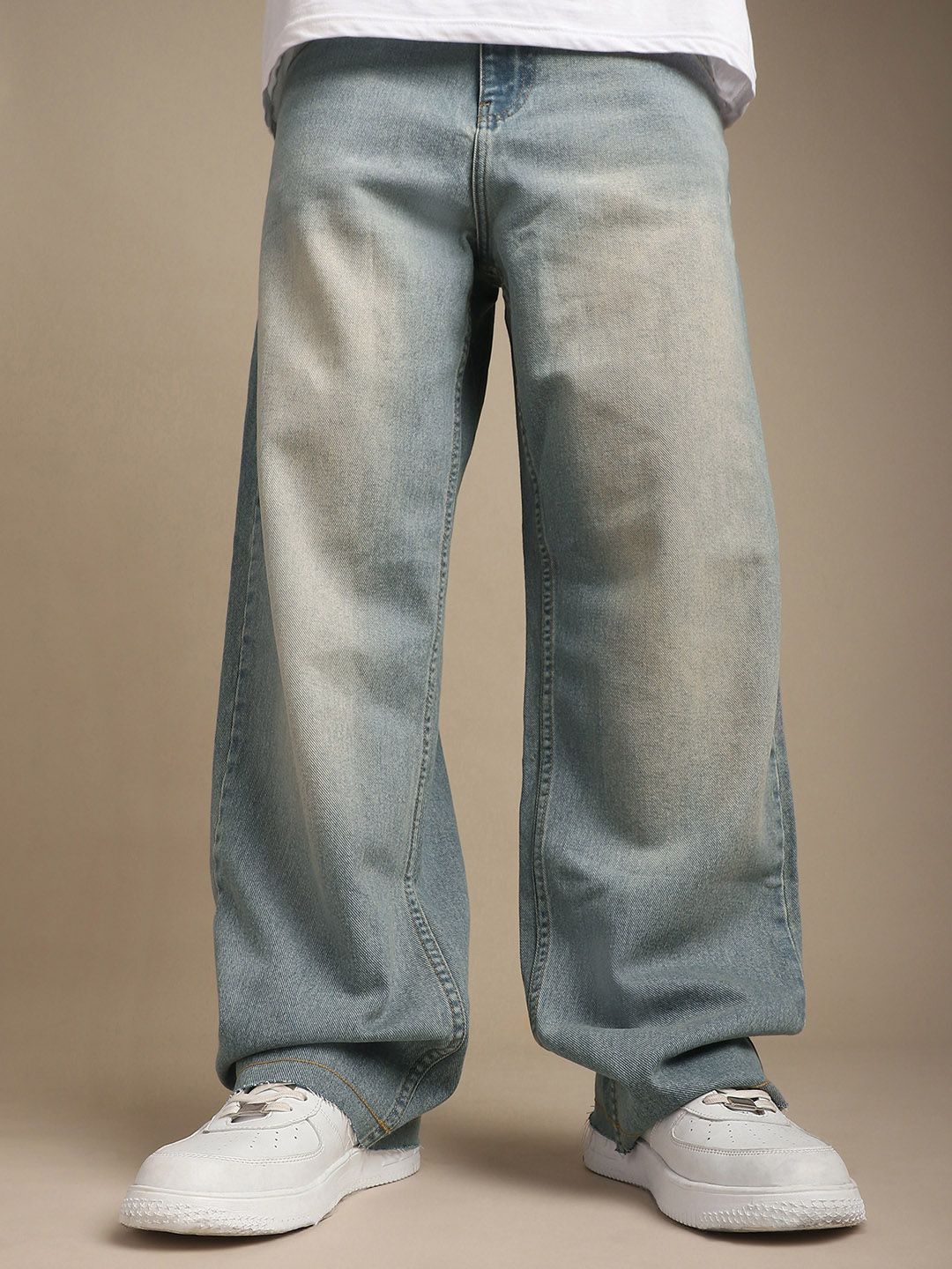 DILLINGER Men Cotton Mid-Rise Loose Relaxed Fit Jeans