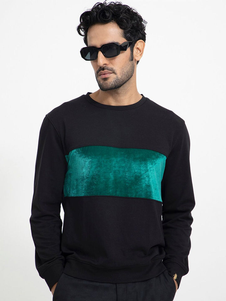 RARE RABBIT Men Tide Colourblocked Sweatshirt
