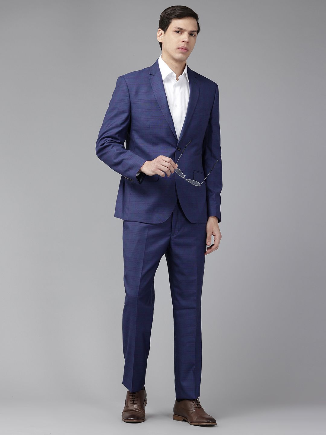 Park Avenue 2-Piece Checked Formal Suit