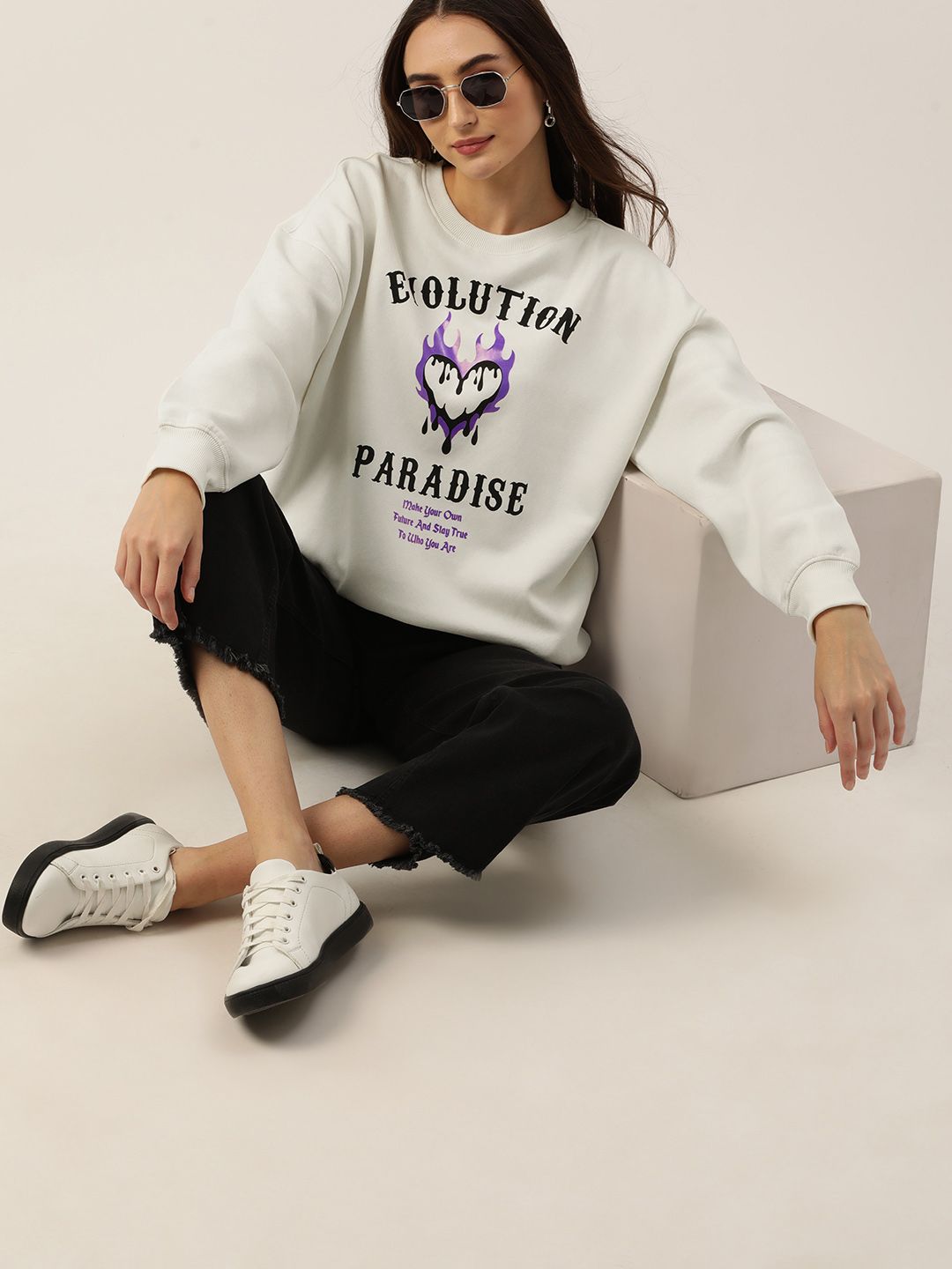 DressBerry Women Printed Sweatshirt