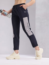 HRX by Hrithik Roshan Women Colourblocked Cropped Running Track Pants with Zip Detail