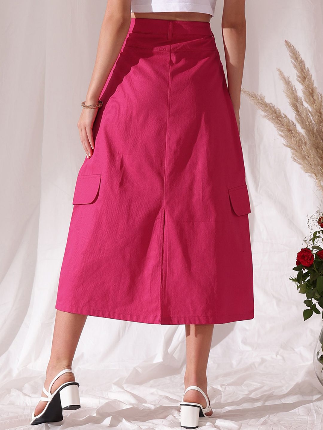 STREET 9 Pure Cotton A-Line Cargo Skirt