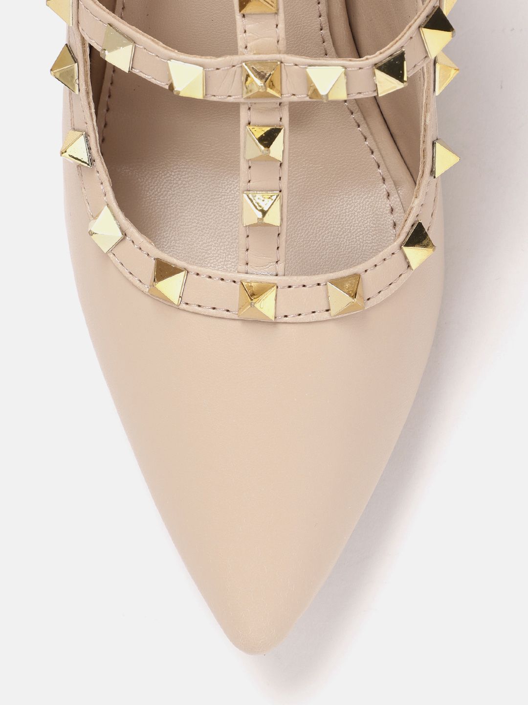 Lino Perros Party Metallic Studded Slim Heeled Pumps