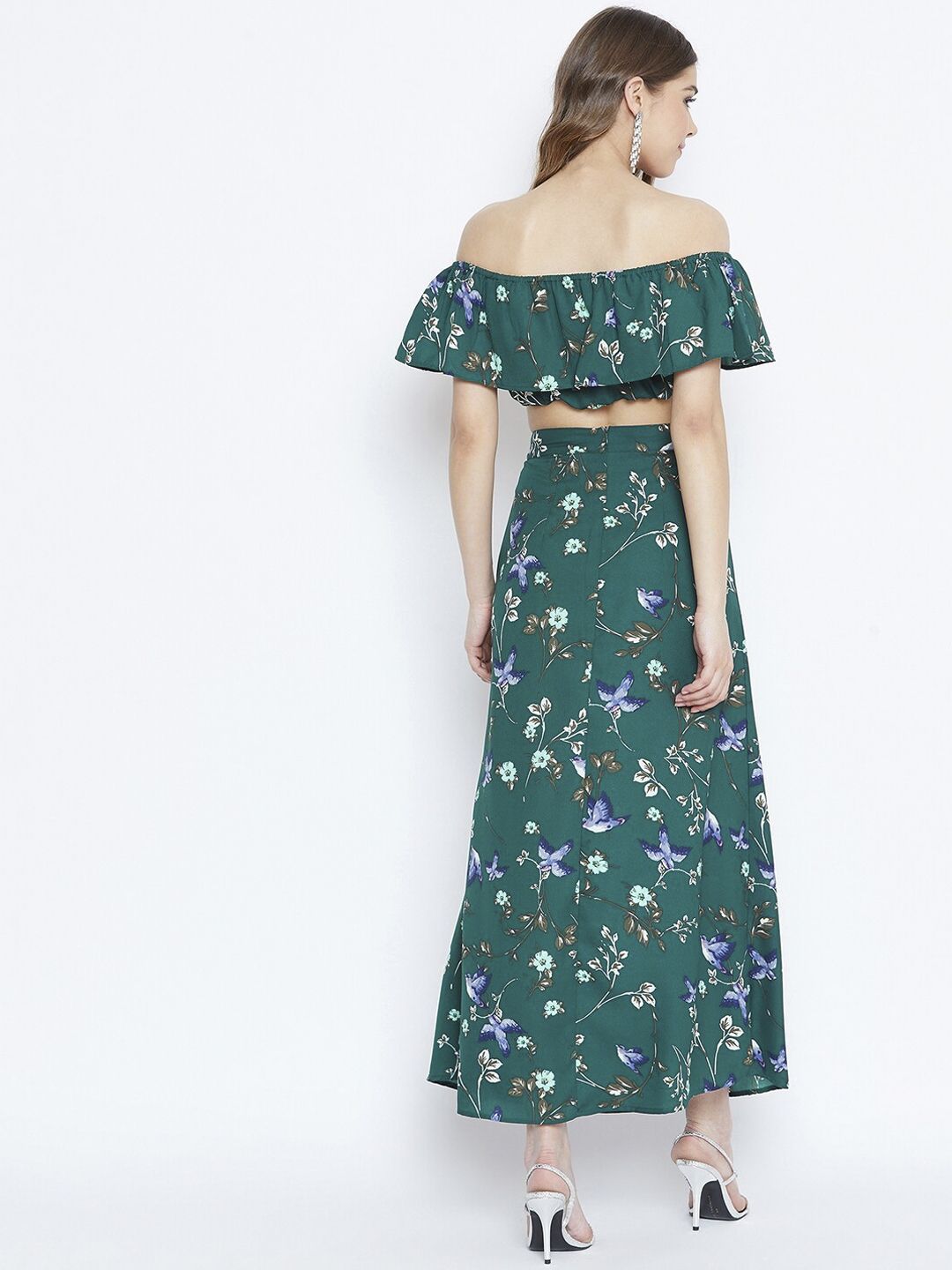Berrylush Women Green Floral Printed Co-ordinate Set