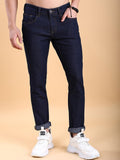 HIGHLANDER Men Slim Straight Fit Mid-Rise Clean Look Stretchable Jeans